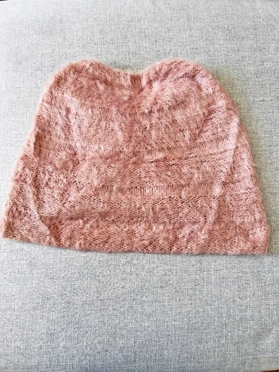 Vintage 1950s Bernat Mohairspun Shoulder Wrap Hand knit in original box - Picture 6 of 8